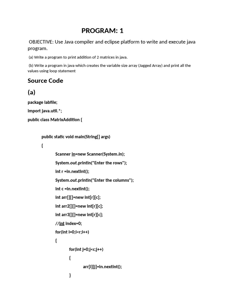 PROGRAM 1 | PDF | Object Oriented Programming | Programming Paradigms
