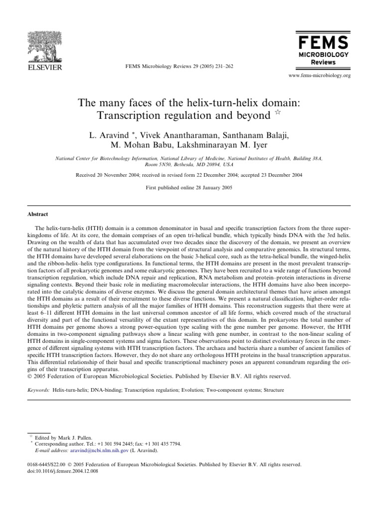 HTH Fems | PDF | Protein Domain | Cell Biology