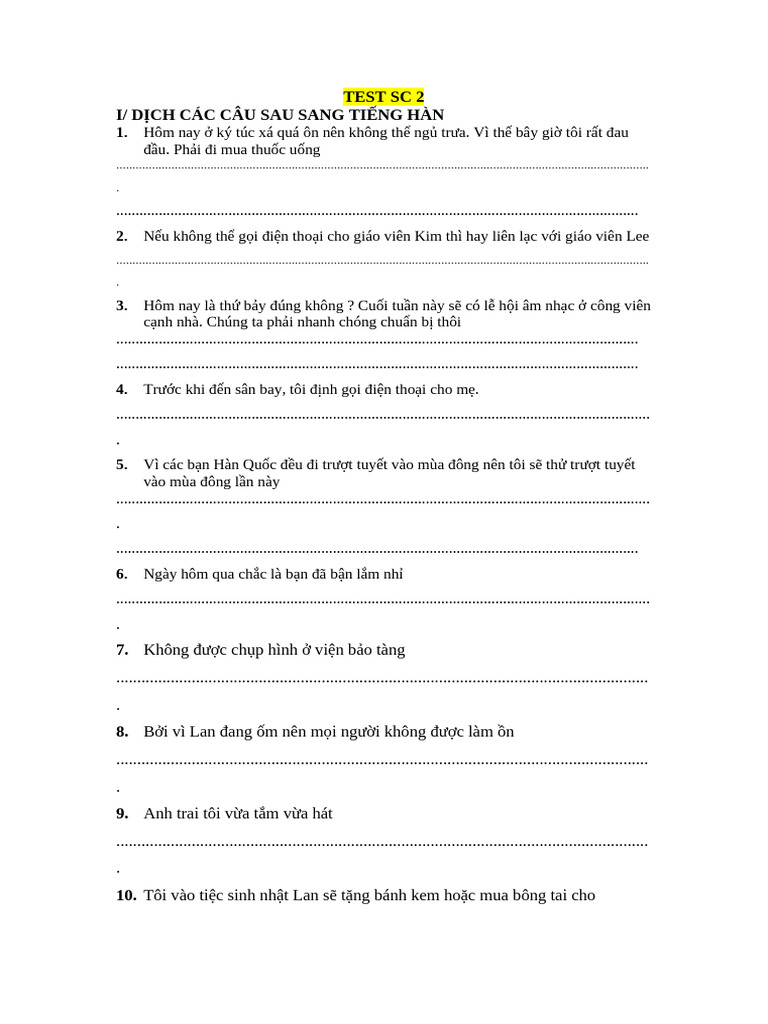 Test SC 2 | PDF