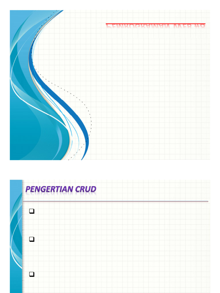 Panduan CRUD PHP dan MySQL Lengkap | PDF