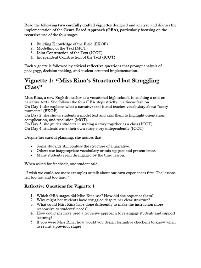 Vignette GBI | PDF | Procedural Knowledge | Cognitive Science