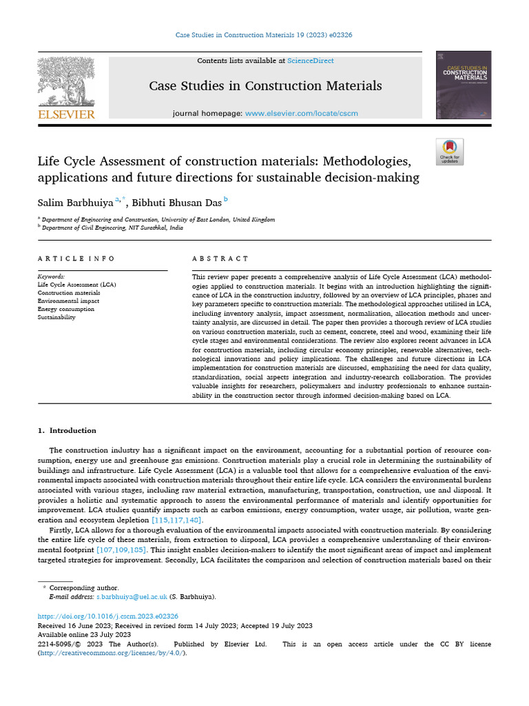 Life Cycle Assessment-Suistanabale Decision Making | PDF | Life Cycle ...