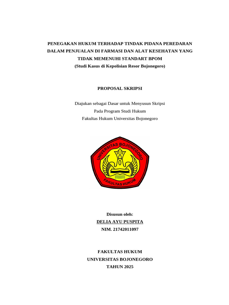 Penegakan Hukum Tindak Pidana Farmasi | PDF