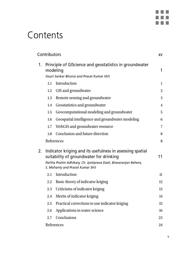Contents 2023 Case Studies in Geospatial Applications To Groundwater ...