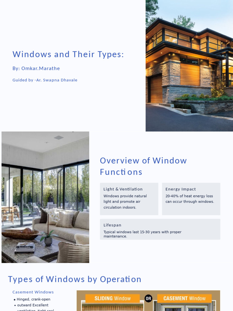 Types of Windows and Their Benefits | PDF