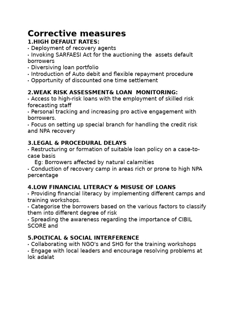 Corrective Measures | PDF