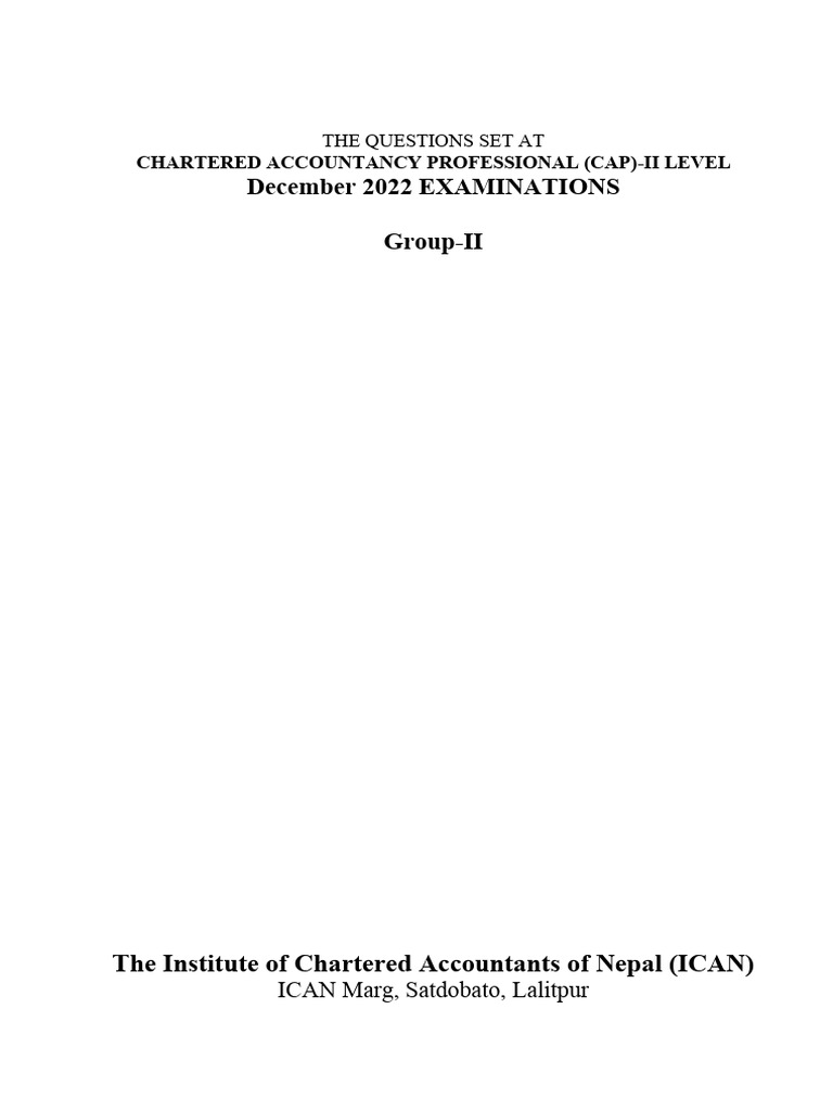 Suggested Cap II Dec 2022 Cap II Group II | PDF | Net Present Value ...