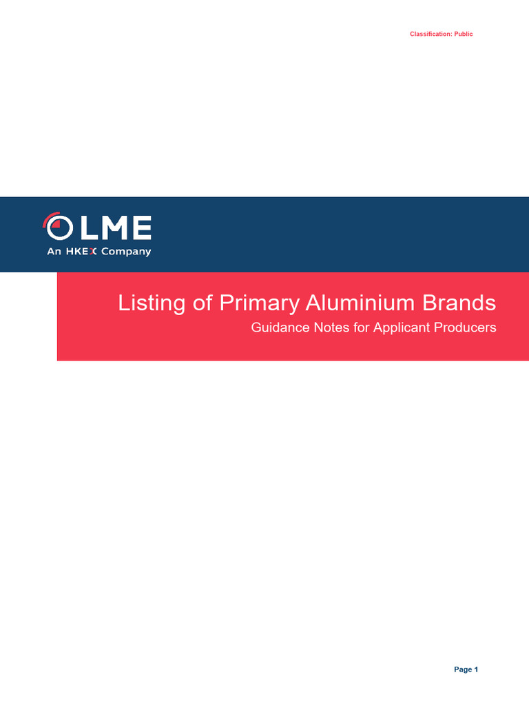 Primary Aluminium Brand Registration Guide | PDF