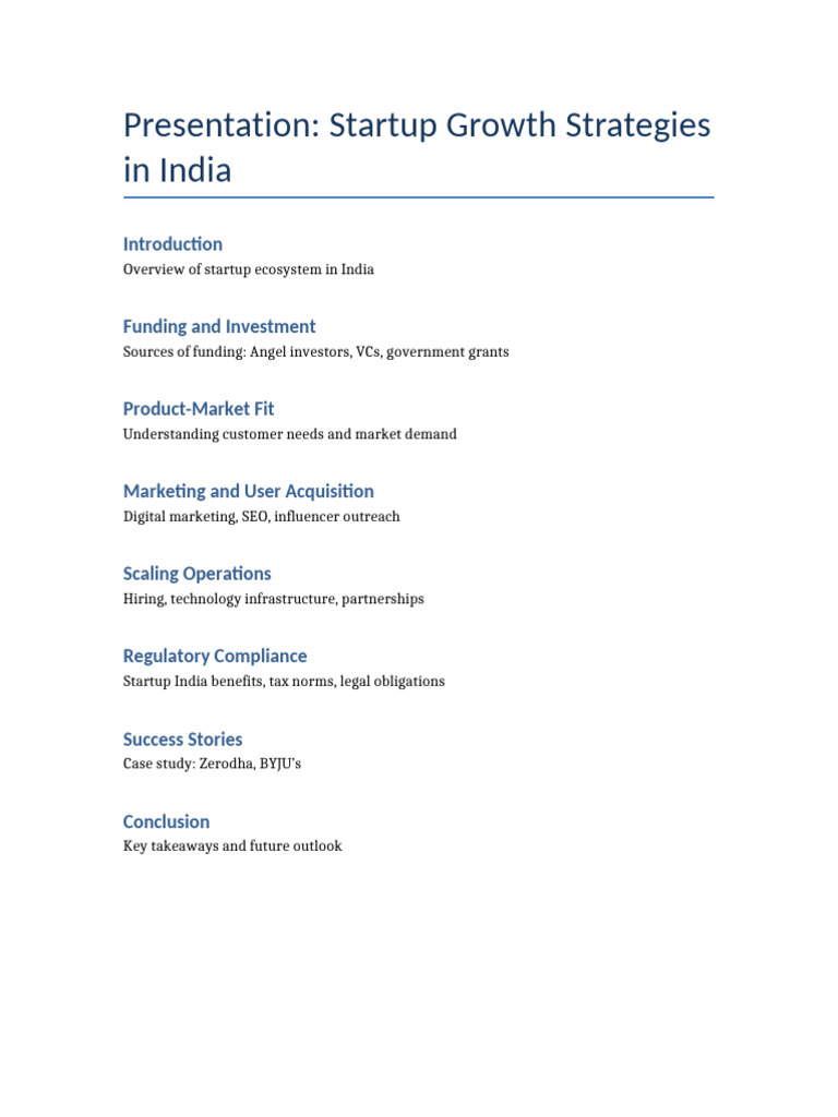 Startup Growth Strategies | PDF