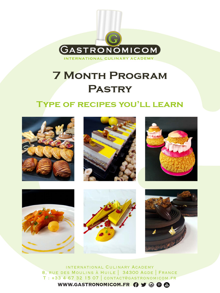 Gastronomicom Culinary Program Overview | PDF | Desserts | Breads