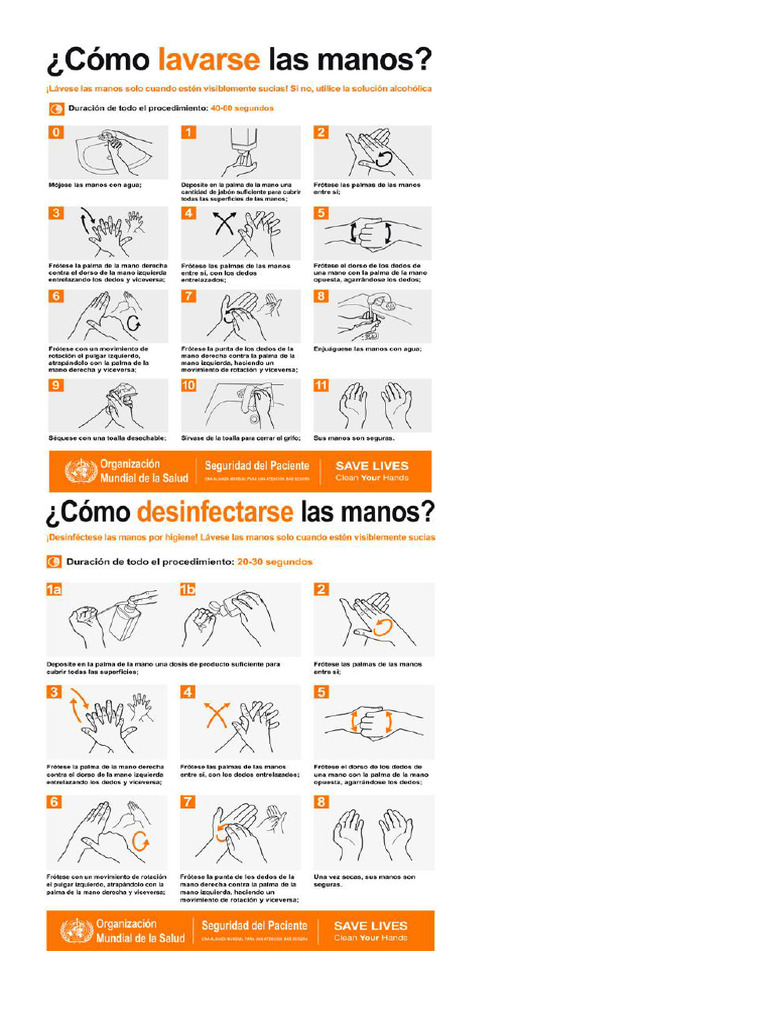 Tecnica Lavado de Manos | PDF