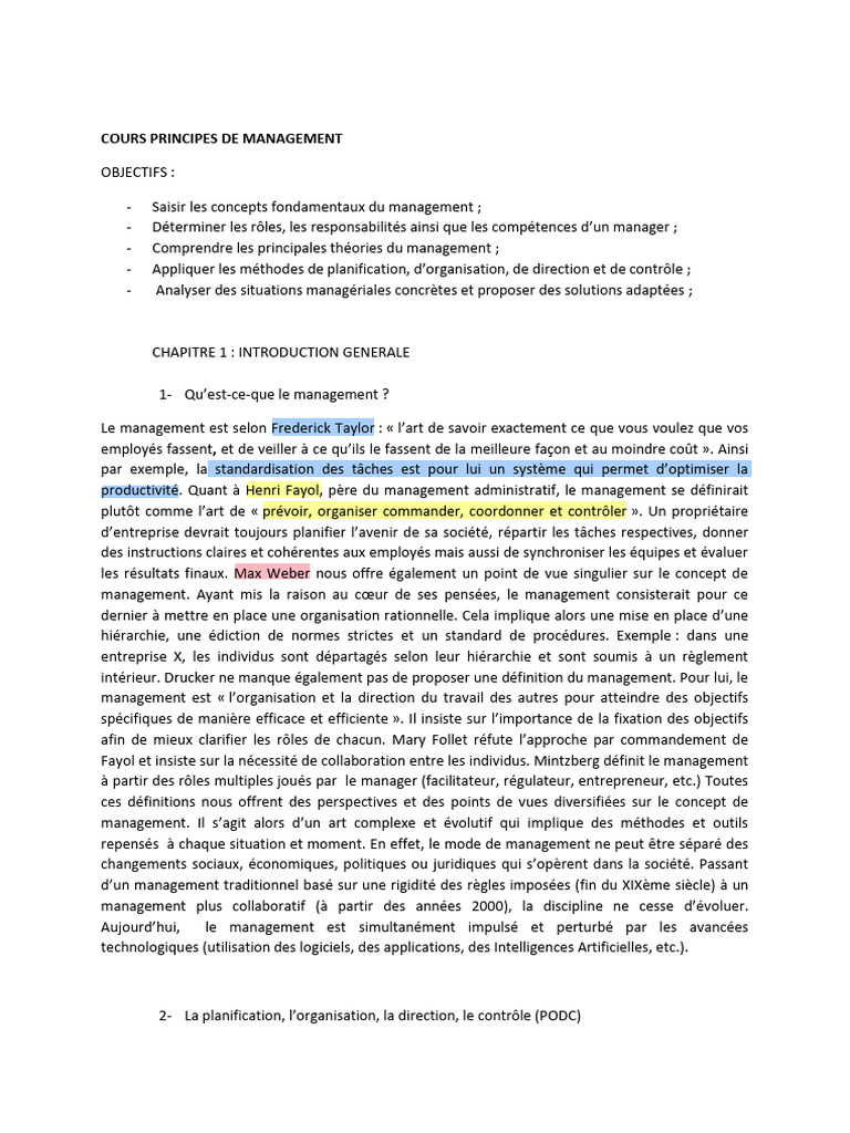 Principes fondamentaux du management | PDF | Méthode agile | Motivation