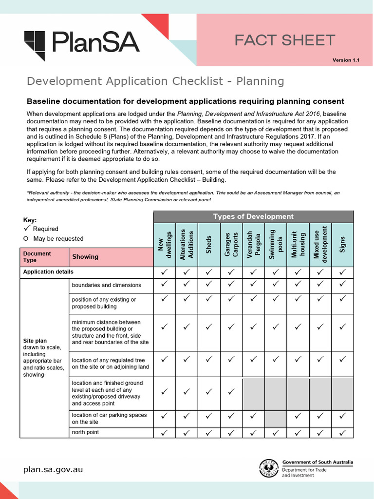 Development Application Checklist | PDF