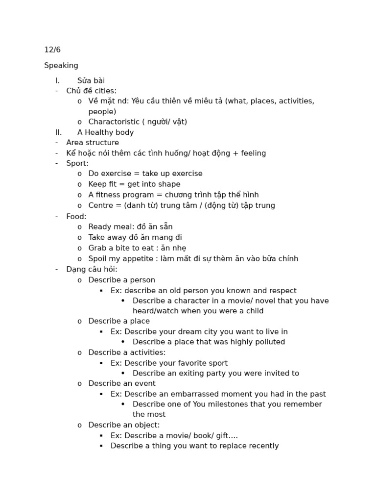 12 6 Speaking | PDF