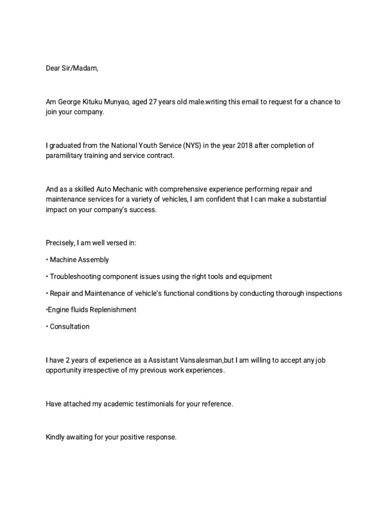George Munyao Application | PDF