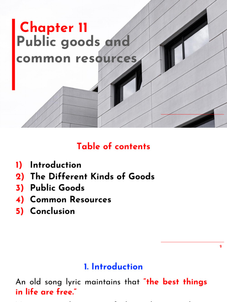 Public Goods vs. Common Resources Explained | PDF | Goods | Externality