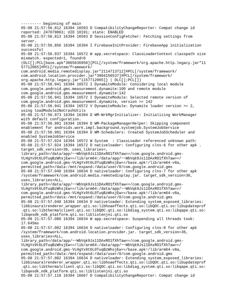 Com - Hello.miheapp - Secretspace Logcat | PDF | Operating System ...