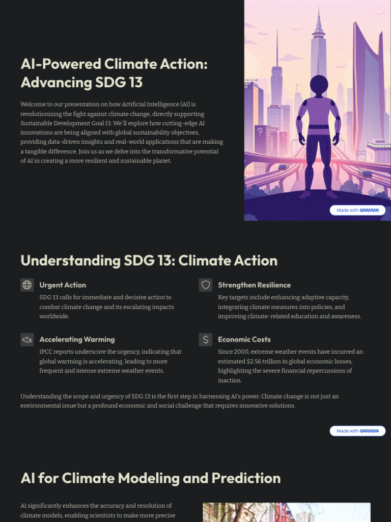 AI Powered Climate Action Advancing SDG 13 | PDF | Artificial ...