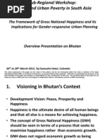 Bhutan the Framework of Gross National Happiness and Its Implications for Gender-Responsive Urban Planning
