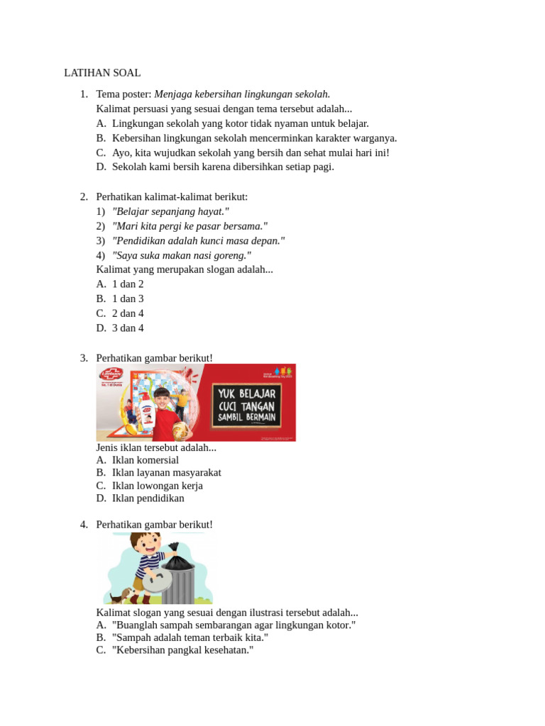 Soal Bahasa Indonesia Kelas 9 Semester 1 | PDF