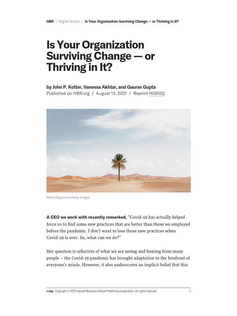 Thriving in Organizational Change Strategies | PDF | Leadership | Anxiety