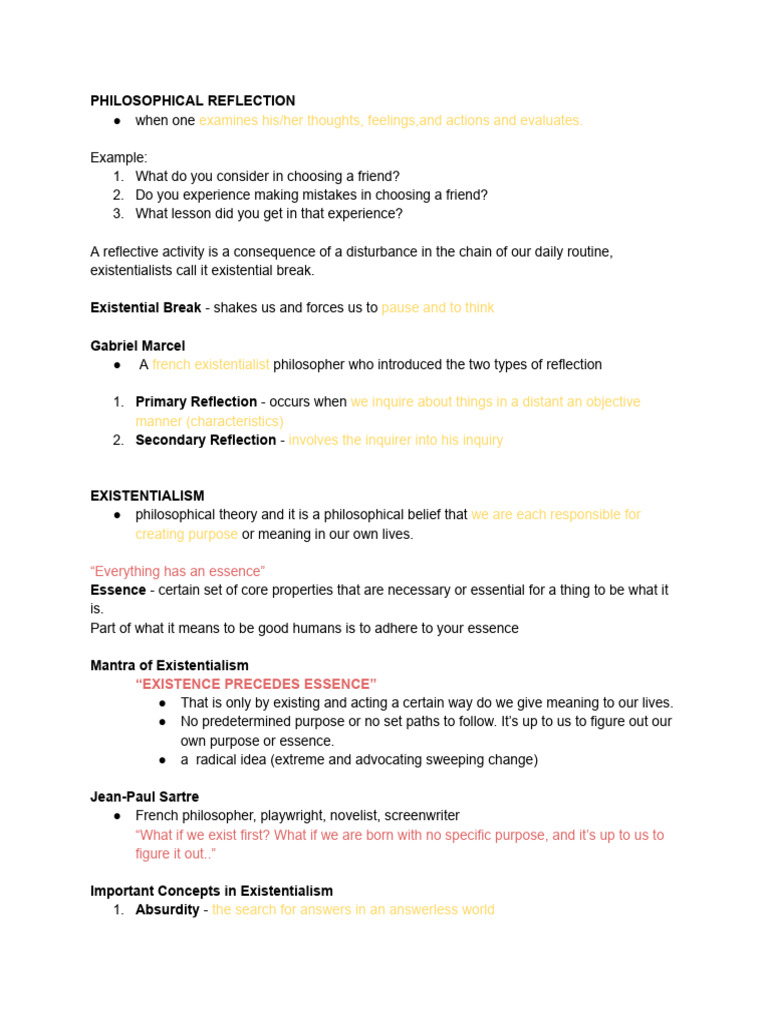 Philosophical Reflection | PDF