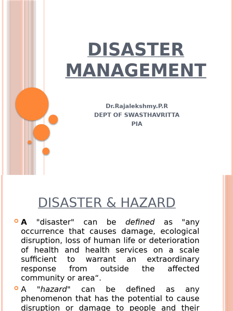 Comprehensive Disaster Management Guide | PDF | Emergency Management ...