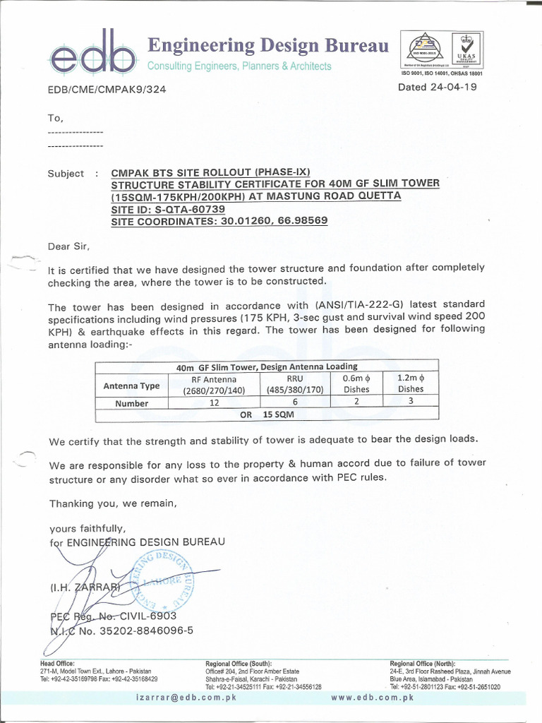 Structure Stability Certificate | PDF