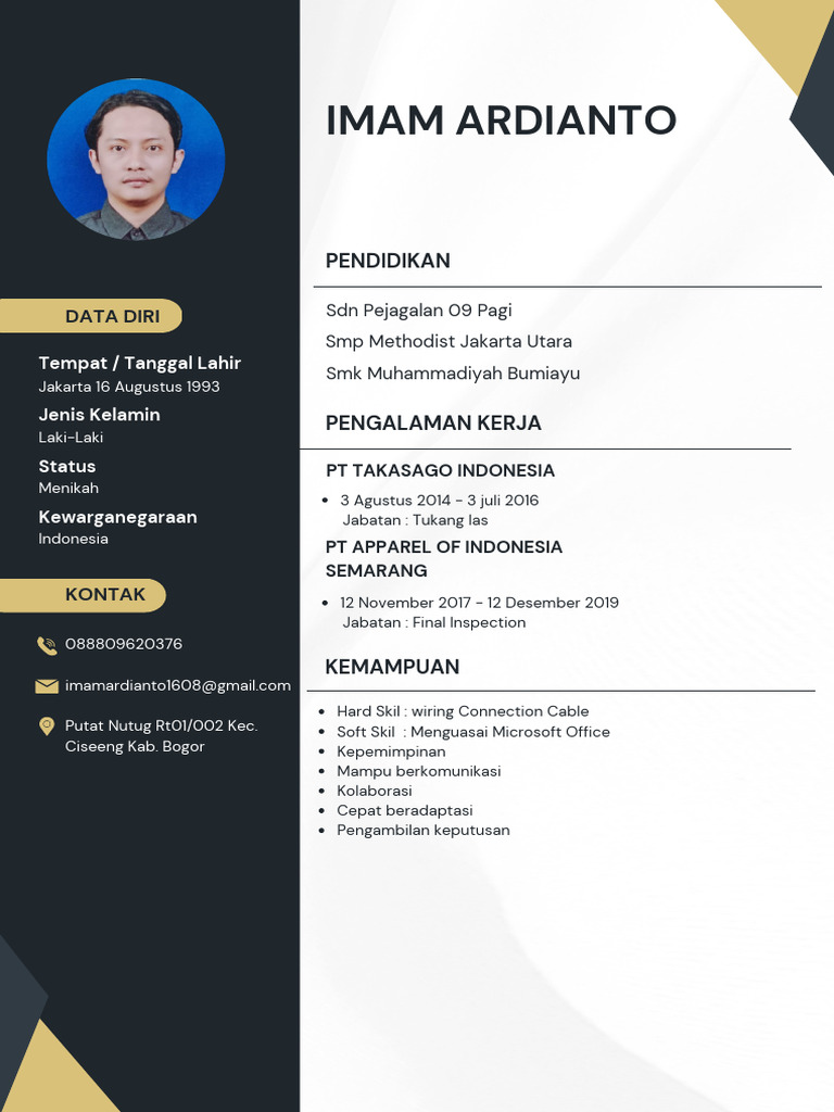 Hitam Dan Putih Modern CV Resume Riwayat Hidup - 20250524 - 172908