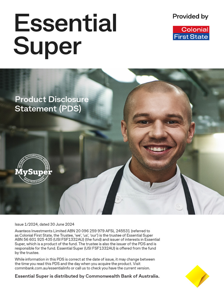 Essential Super PDS Overview 2024 | PDF | Fee | Investing