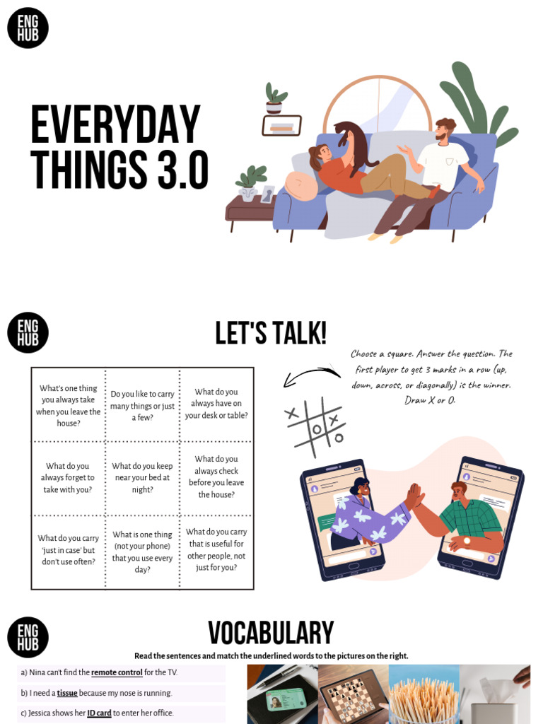 Everyday Objects and Activities Game | PDF