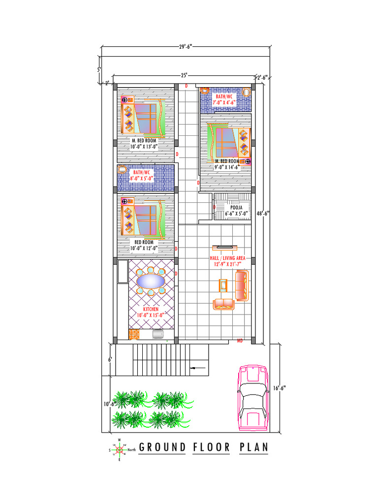 Ground Floor Plan Dimensions and Layout | PDF