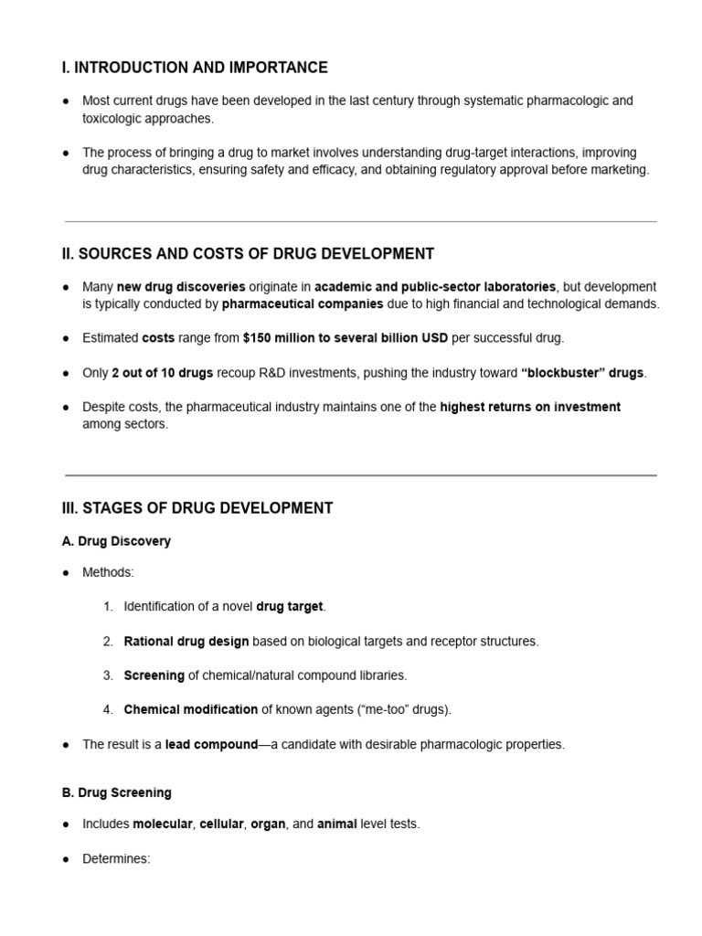 Drug Development Process Explained | PDF | Pharmacology | Drug Development