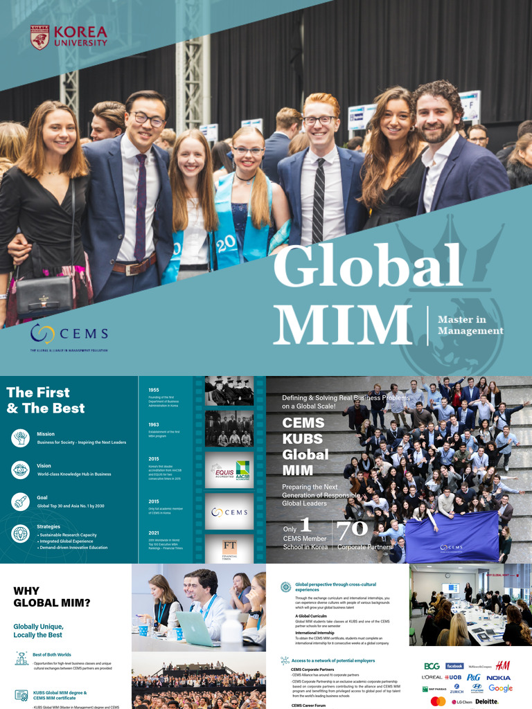 24 Korea Univ Global MIM | PDF | Master Of Business Administration ...