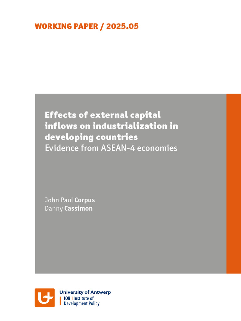 Effects of External Capital Inflows On Industrialization in Developing ...