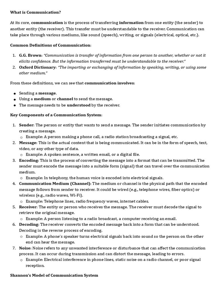 Understanding Communication Systems | PDF | Computer Network | Osi Model