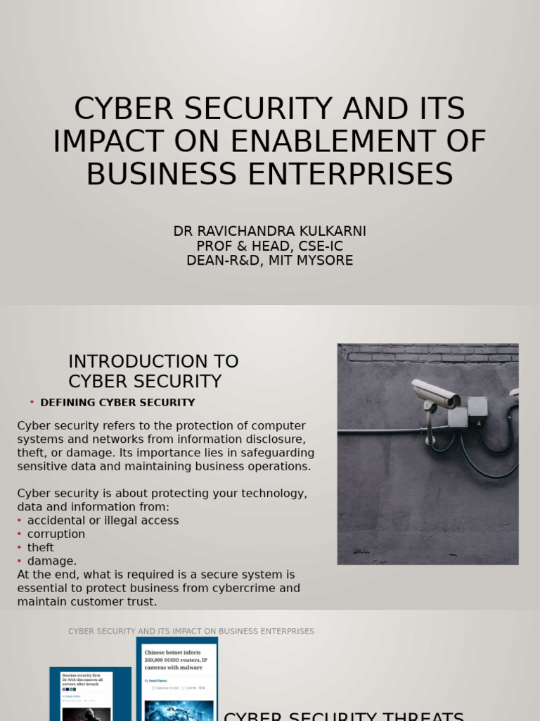 Cyber Security's Role in Business Resilience | PDF | Security ...