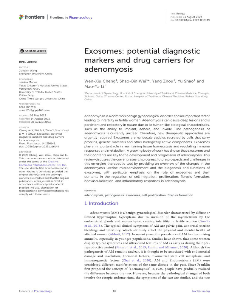Exosomes Potential Diagnostic Markers and Drug Car | PDF | Angiogenesis ...