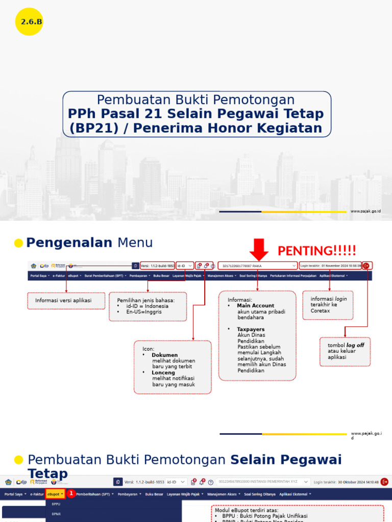 Pembuatan eBupot BP21 untuk Honor Kegiatan | PDF