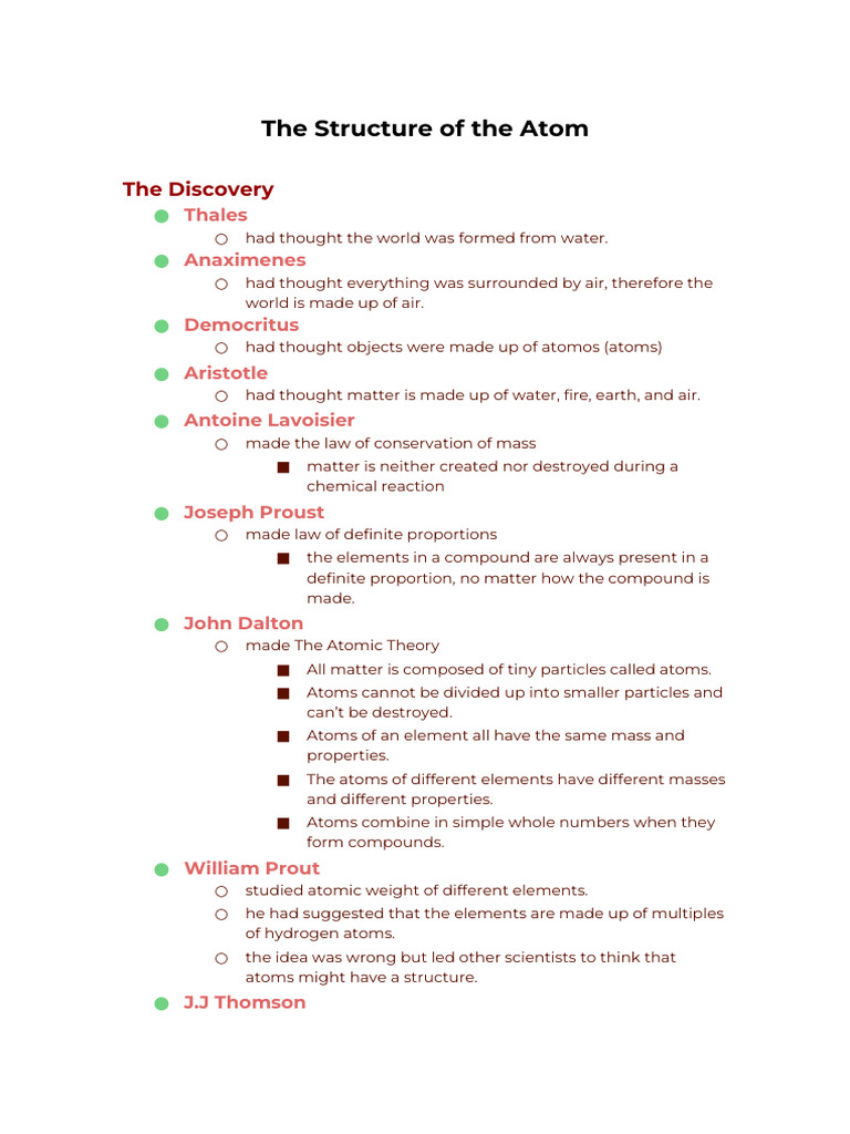 Understanding Atomic Structure and History | PDF | Atoms | Atomic Nucleus