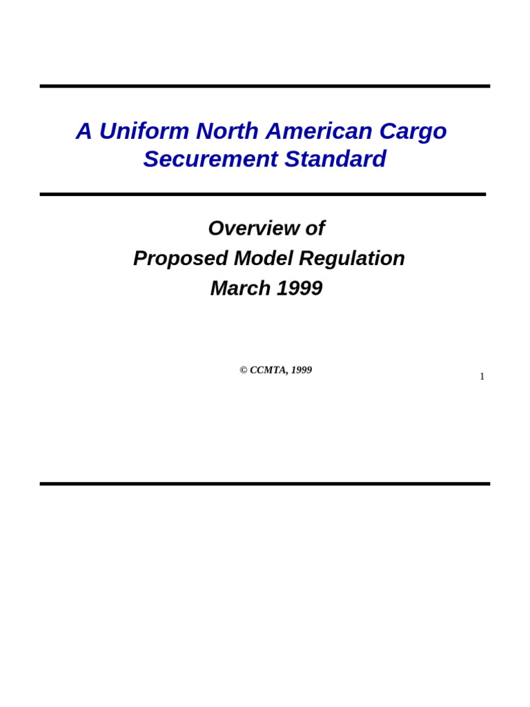 Cargo Securement Standard | PDF | Cargo | Truck