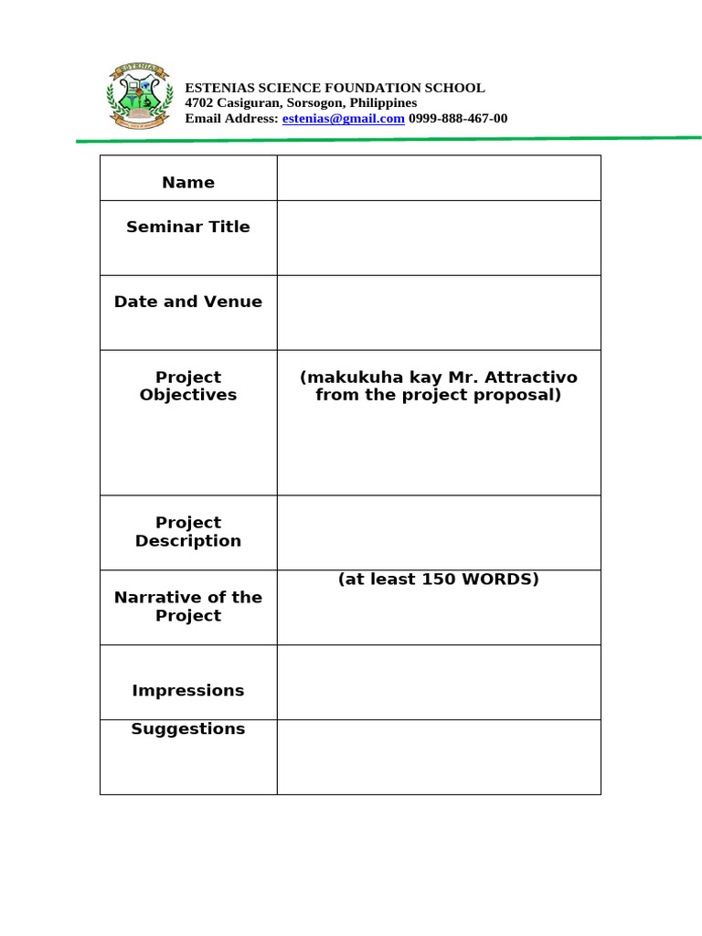 Narrative Format | PDF