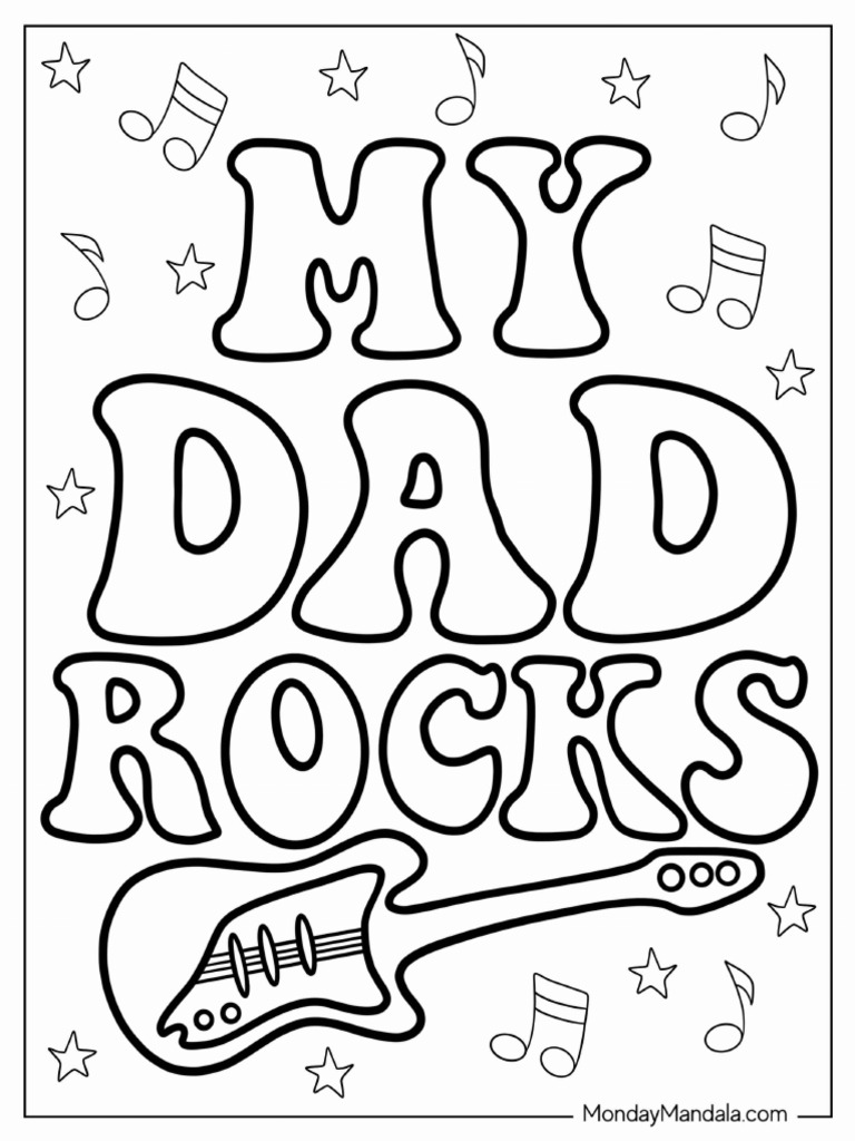 My Dad Rocks Text With Electric Guitar | PDF
