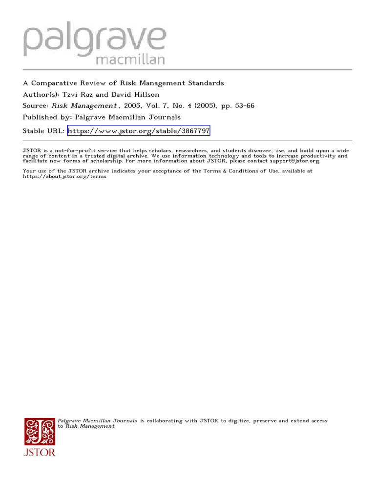 Comparative Analysis of Risk Standards | PDF | Risk | Risk Management