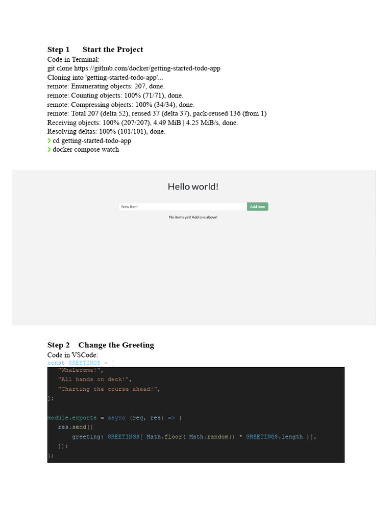 Docker Todo App Customization Guide | PDF