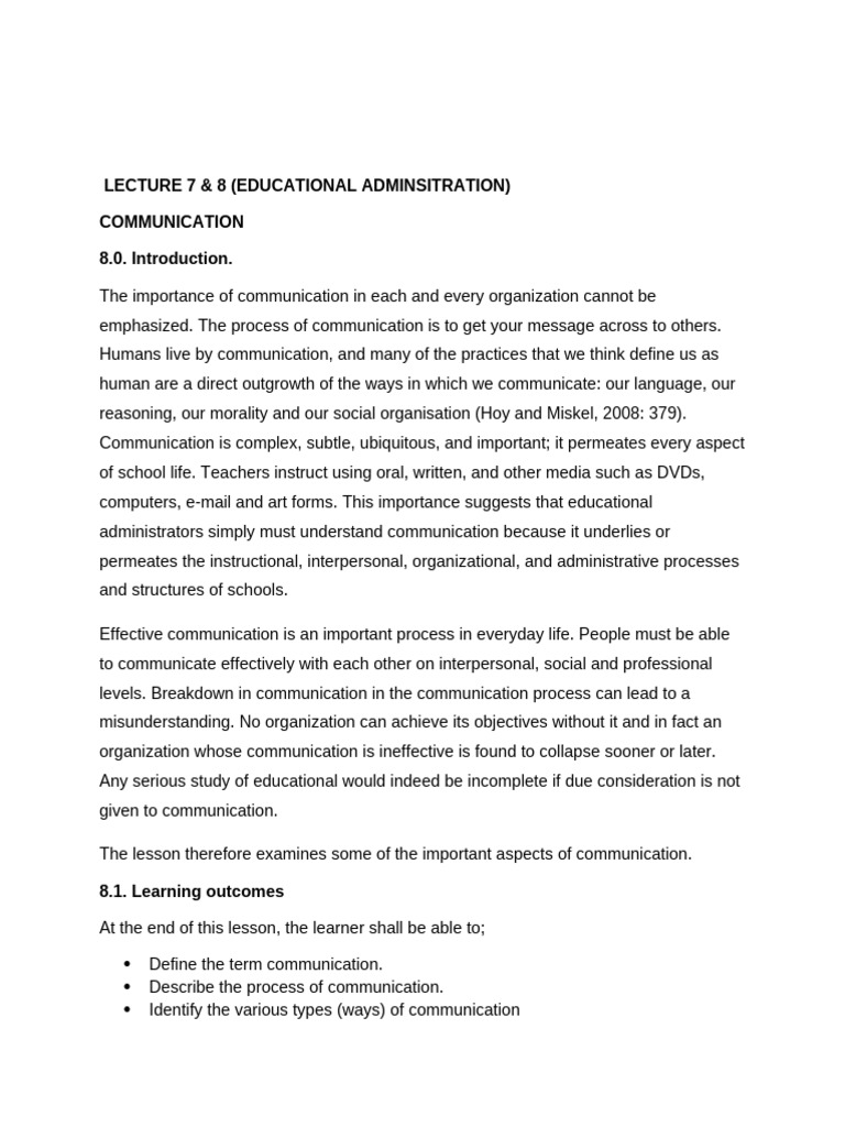 Lecture 7& 8 (Educational Administration) (R) | PDF | Telephone ...