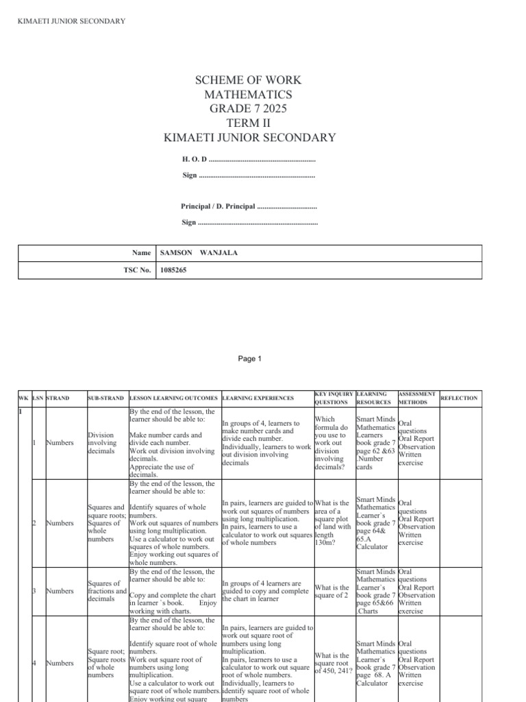 1052572 Mathematics Grade 7 Term-II (1) | PDF | Equations | Algebra