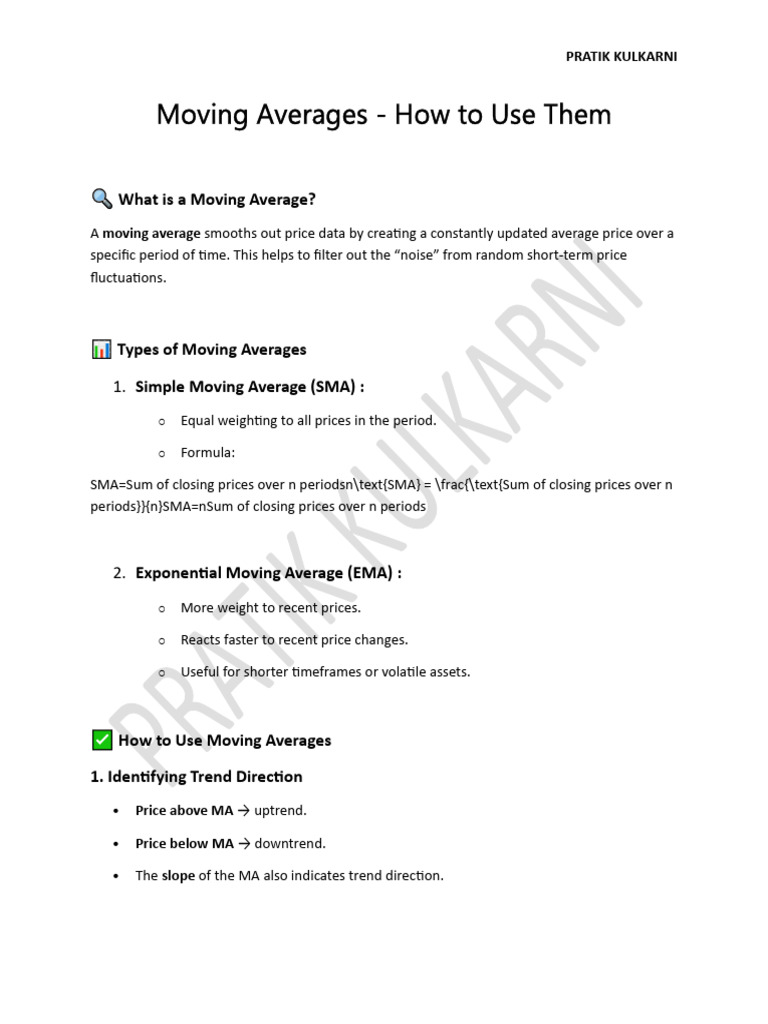 Understanding Moving Averages | PDF