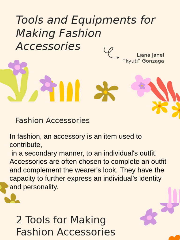 Tools for Fashion Accessories Making | PDF