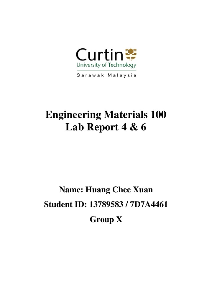 Engineering Materials Lab Report 4 & 6 | PDF